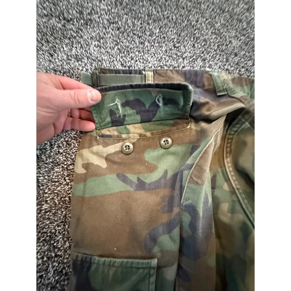 Vintage Woodland Camo Cargo Pants Mens 36x30 Military Combat Trousers BDU